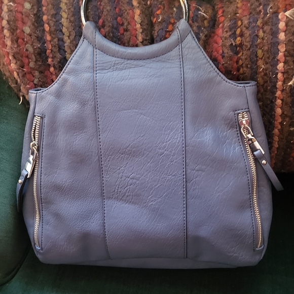 INC Blue Leather Purse - Picture 4 of 10